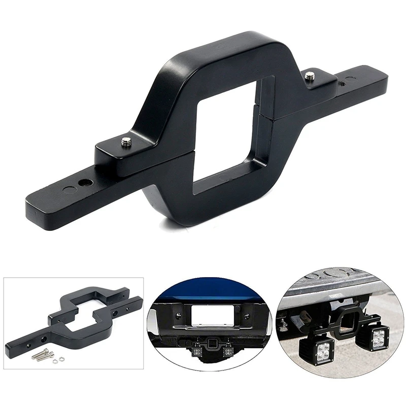 Dual LED Backup Reverse Work Light SUV Offroad Truck Tow Hitch Mounting Bracket