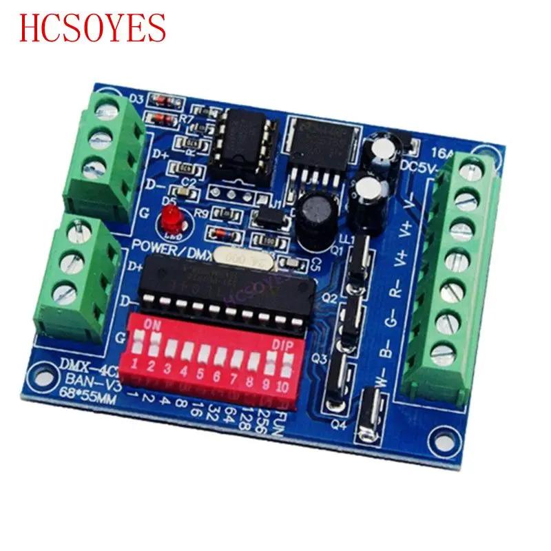 4CH светодиодный декодер 4A каждый цвет DMX512 постоянное напряжение Общий Анод RGB