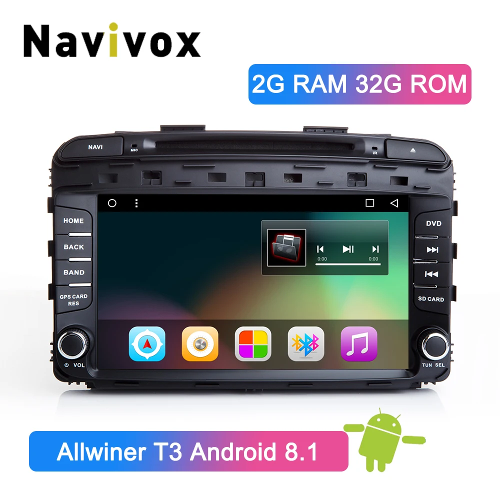

Navivox 2 Din Android 8.1 Car Multimedia Player For Kia Sorento 2015 2016 Radio GPS Stereo Tape Recorder Head Units Car DVD GPS