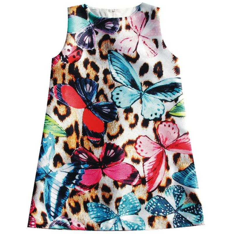 

Baby Girl Dress Princess Costume 2019 New Brand Kids Summer Clothes Girls Dresses Leopard Print Children Birthday Dress