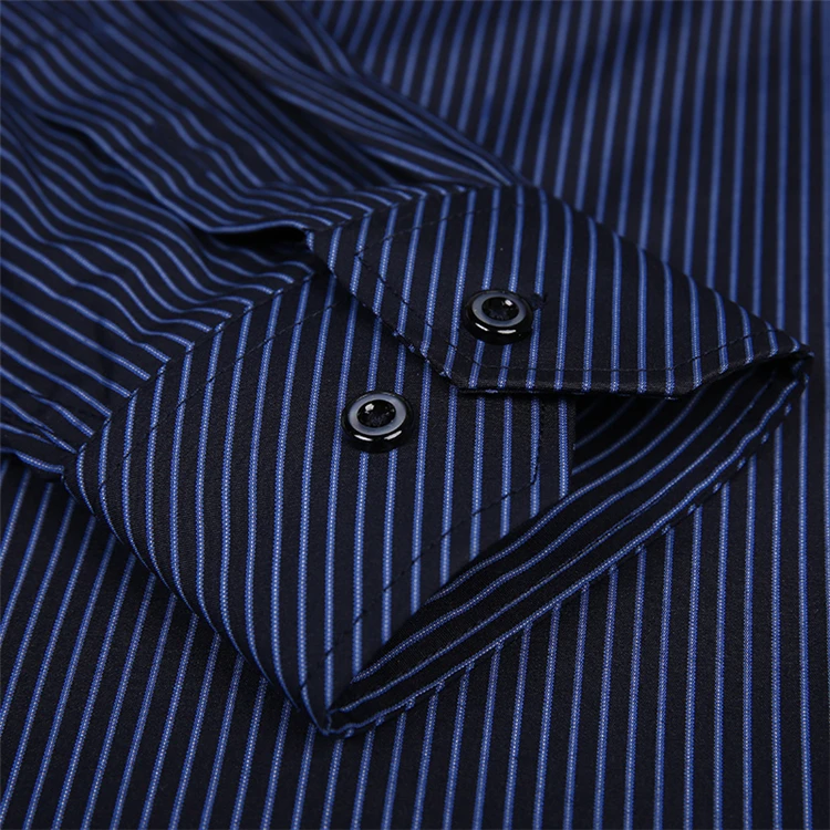 Популярные полосатые повседневные мужские рубашки среднего возраста плюс размер 6XL 5XL 4XL 3XL высокое качество с длинным рукавом деловые мужские рубашки