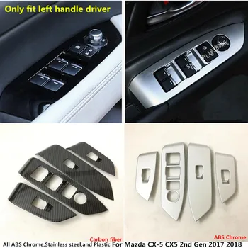 

For Mazda CX-5 CX5 2nd Gen 2017 2018 2019 2020 Car Sticker Body Door Window Glass Panel Armrest Lift Switch Button Trim Frame