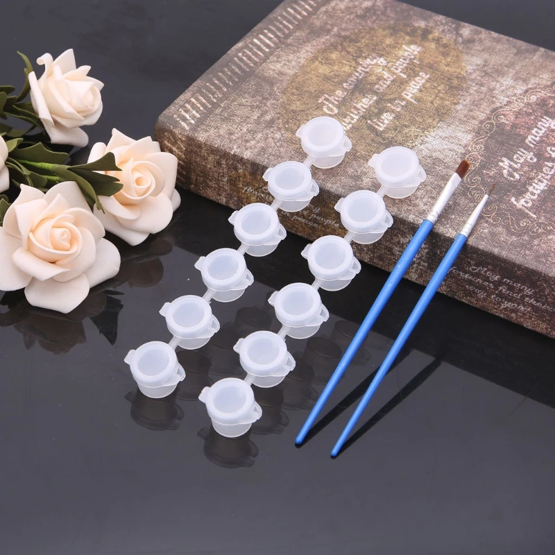 

2 Sets Artist Paint Brush Watercolor Acrylic Oil Painting Drawing + Pigment Box