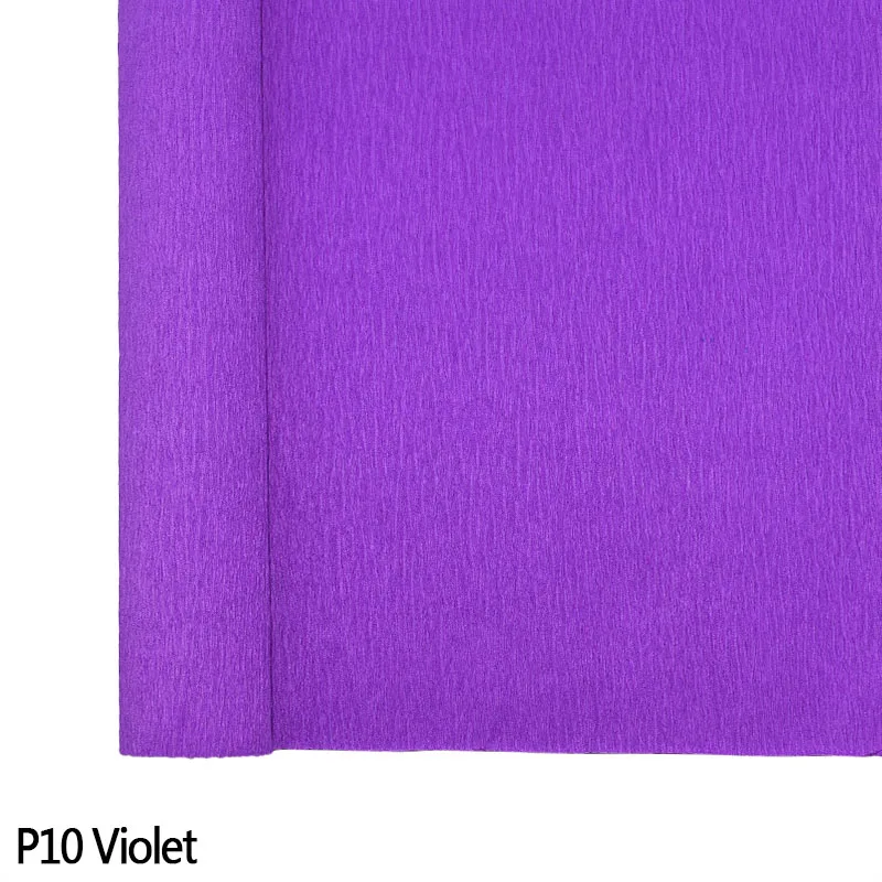 250x50 см оригами рулон гофрированной бумаги цветок материал ручной работы DIY букет упаковка бумага ремесло для украшения свадебной вечеринки - Цвет: P10 Violet