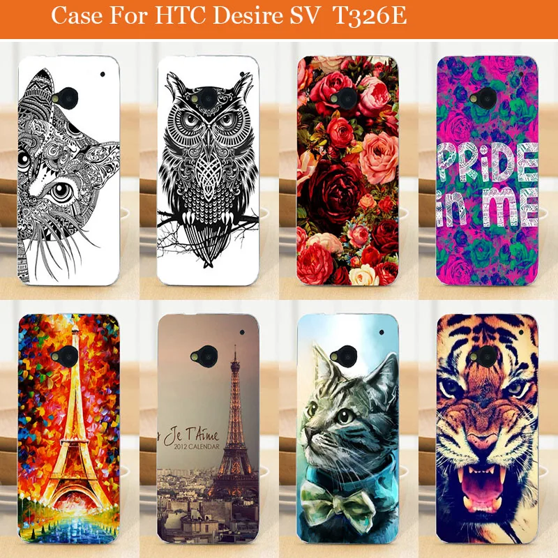 Новинка 2015 Модный чехол с рисунком для HTC Desire SV T326e жесткий пластиковый задняя