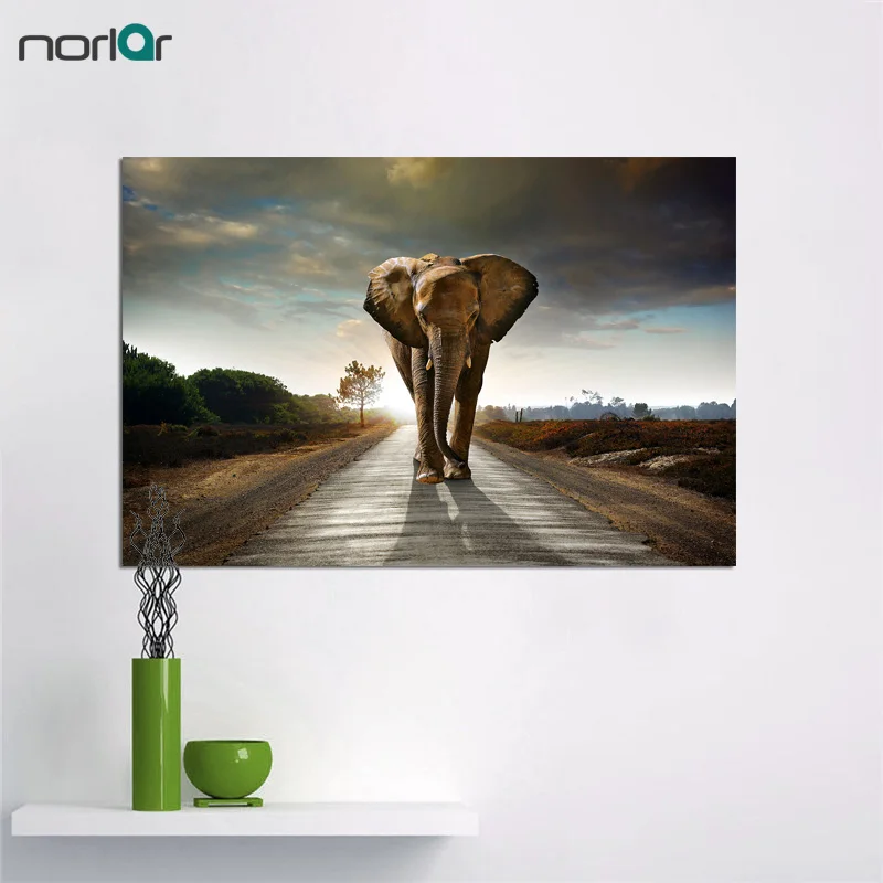 

A (No Frame) Elephant Painting Canvas Wall Art Picture Home Decoration Living Room Canvas Print Modern Painting-Large Canvas