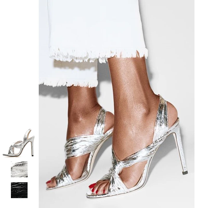 

Women Sandals High Heels Slingback Sandals Open Toe Cross Tied High Quality Women Summer Shoes Casual Elegant Party Wedding Pump