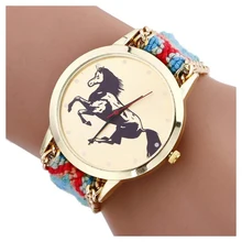 Практичная Мода Новые Женские веревка для поводьев вязаные часы