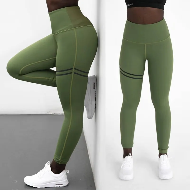 LAISIYI, женские леггинсы для тренировок, пуш-ап, леггинсы для фитнеса, женские модные лоскутные леггинсы, Mujer, S-XL, черные леггинсы для женщин - Цвет: 5006-green