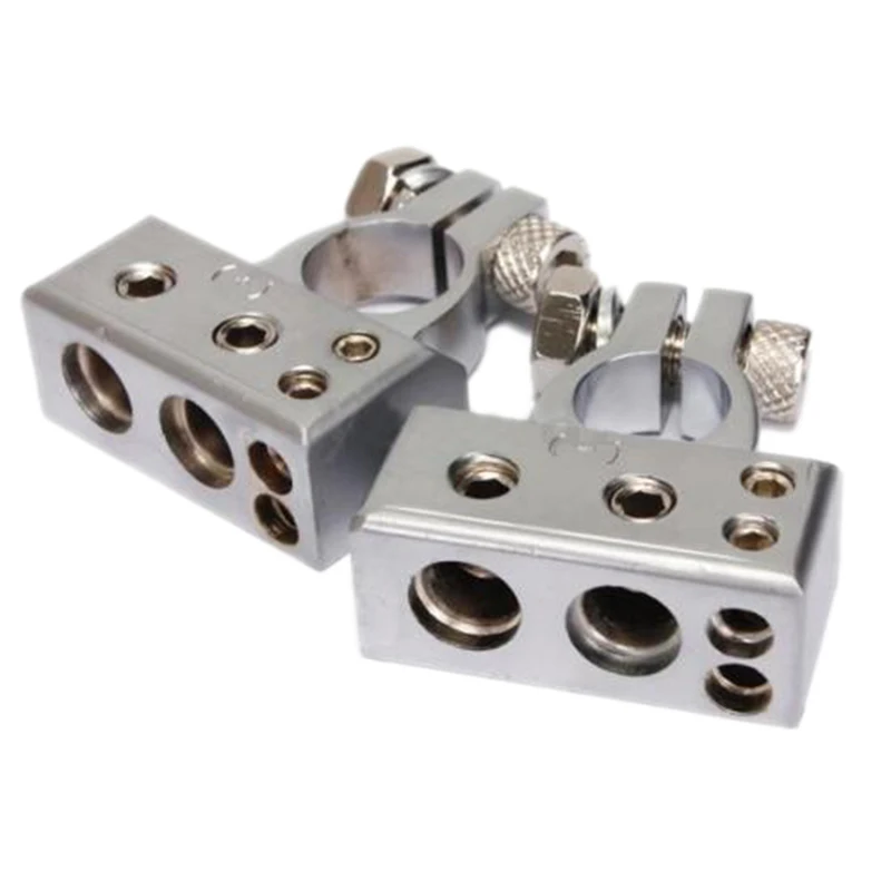 

Best price 2 x HEAVY DUTY Silver Plated Car Battery Terminals (Positive/Nagative) 4,8 AWG