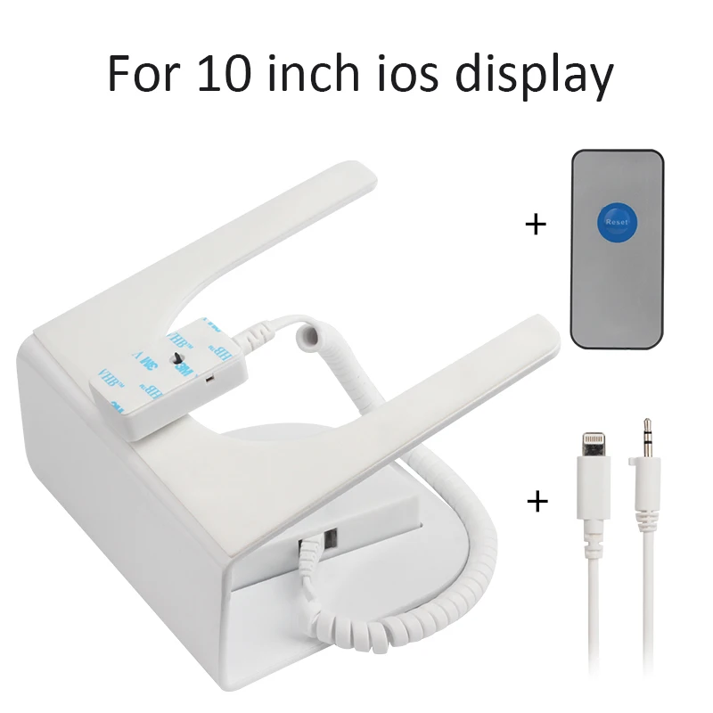[ HFSECURITY ] 10 Inch IOS Pad Anti Theft Alarm Display Stand with Mini Charger Remote Control Locks for Pad Display Stand