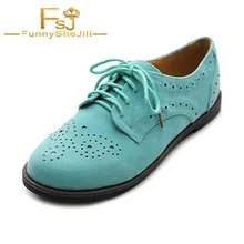 Бирюзовый Для женщин туфли на шнуровке удобная обувь на шнуровке Винтаж Туфли без каблуков с постепенным увеличением привлекательные несравненный благородный щедрый пикантные FSJ элегантный
