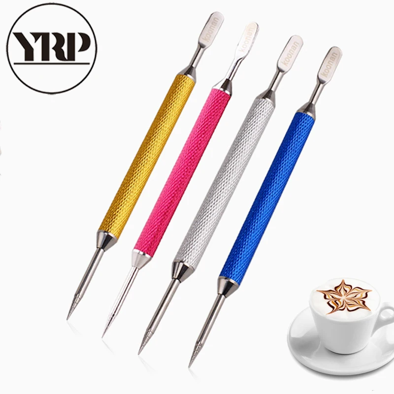 

1Pc Stainless Steel Barista Cappuccino Latte Espresso Coffee Decorating Art Pen Needle Tool Fancy Coffee stick tools accessorie