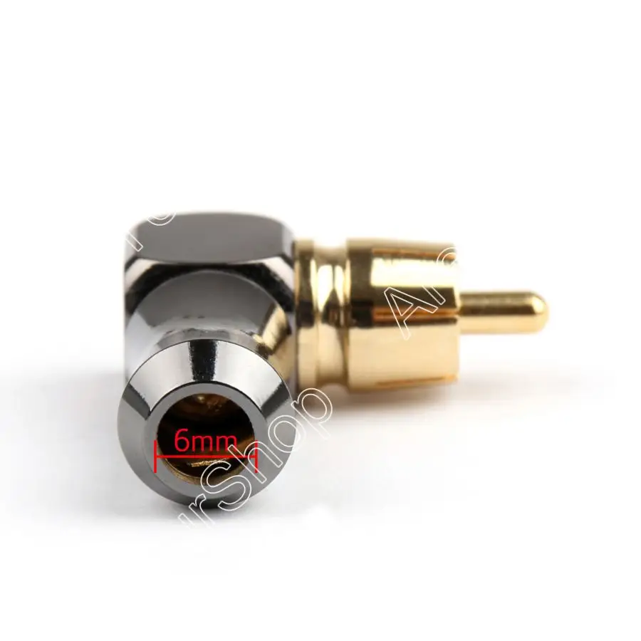 Areyourshop горячая распродажа 10 шт. латунные RCA прямоугольный 6 35 мм штекер аудио видео