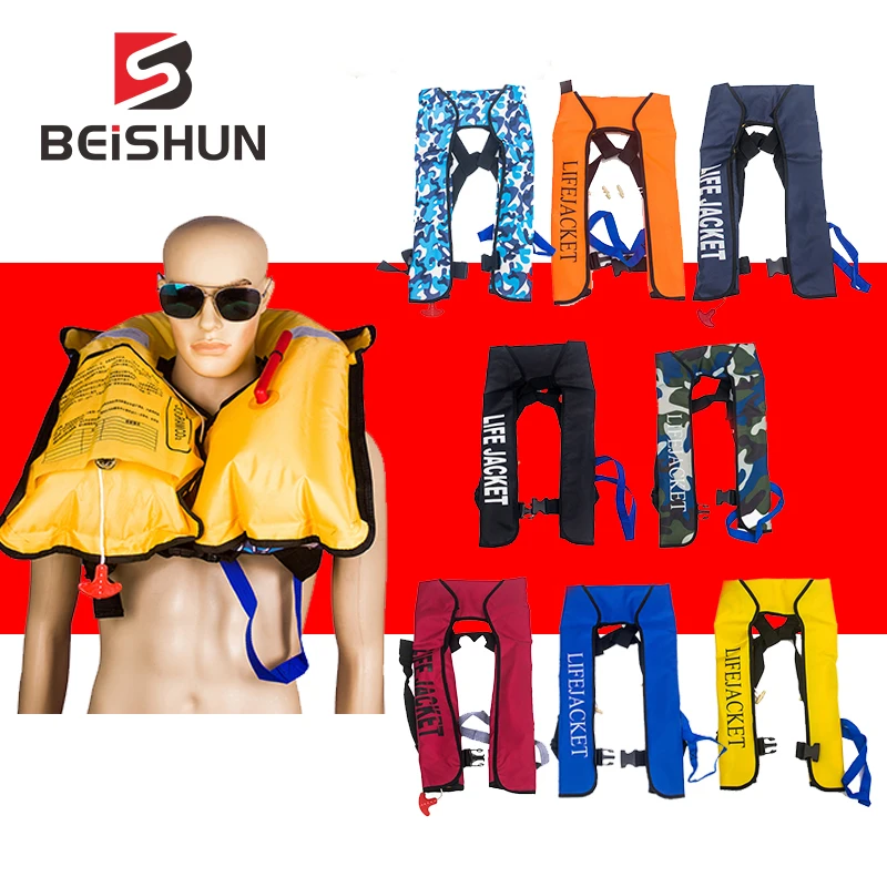 

Can be customized Automatic Inflatable Life Jacket Fishing Vest Water Sports Swimming Survival Life Vest Men Women Lifejacket