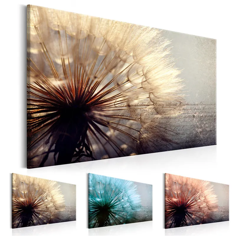 Современные стены искусства один штук красивый цветок Одуванчик Холст печать