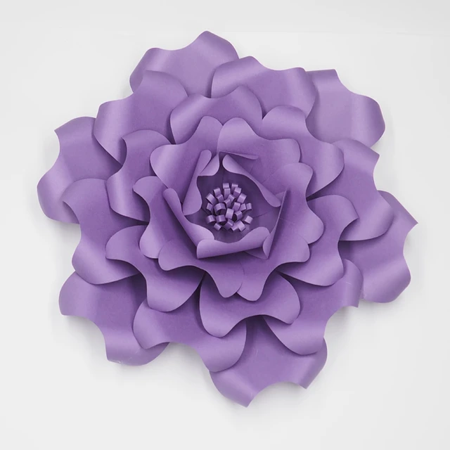 PURPLE PAPER FLOWERS Decorations for Wall, Wedding, Bridal Shower