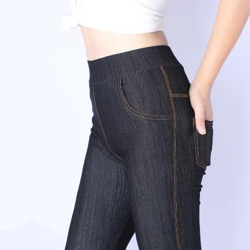 Женские джинсовые брюки с карманами pantalon большие размеры 3xl 5xl модель M860 на осень