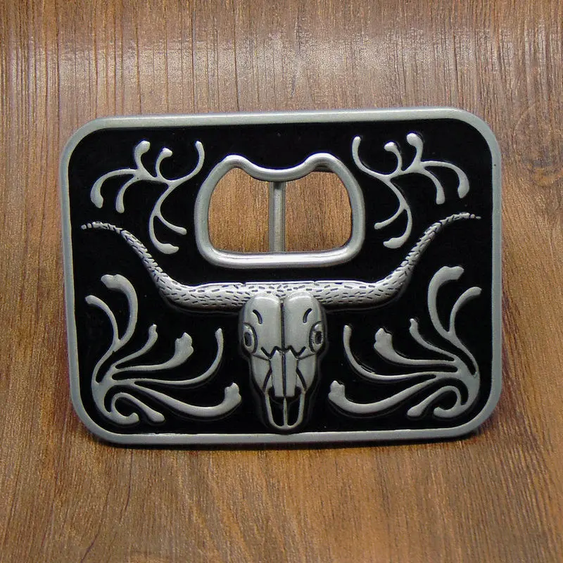 2016 Fashion Luxury Metal Men Belt Buckles Metal Bottle Opener With Cow