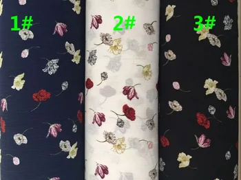 

145cm width Paris pearl Chiffon fabric flowers pattern for skirt suit-dress CHD01-82