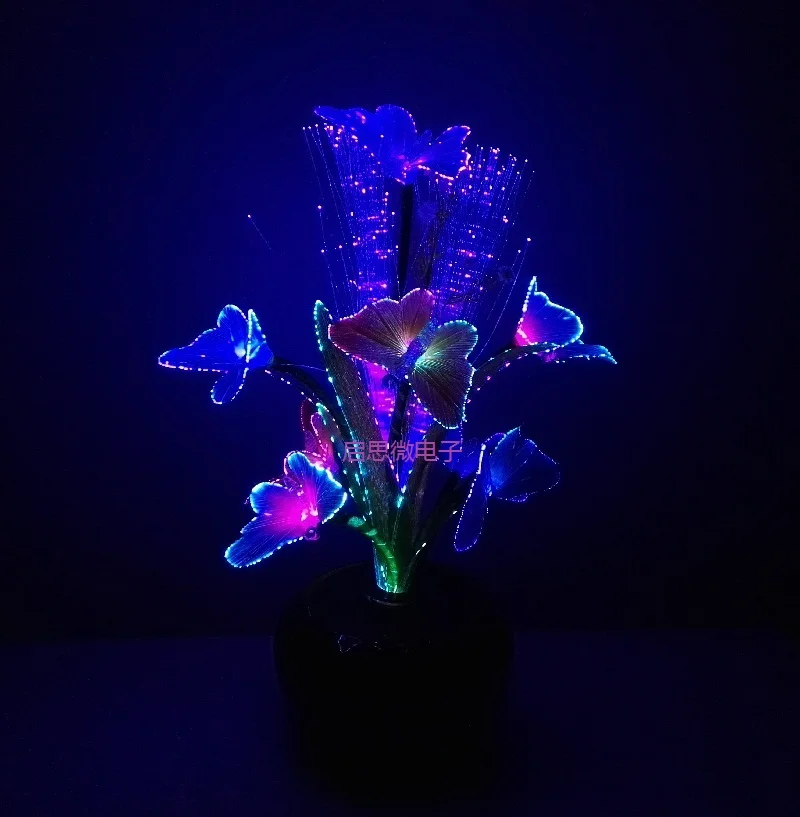 Светодиодный светильник с бабочкой, ночная атмосферная лампа с разноцветными меняющимися бабочками, Домашний Светильник, вечерние настольные лампы, Свадебный декор