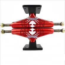 High carbon steel screw skateboard truck professional four wheel skateboard truck double rocker bridge one pair for one board