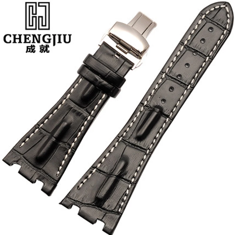 Genuino Cinturino In Pelle Per Audemars Piguet/Royal Oak Orologi cinturino  In Pelle Cinturino In Pelle di Vitello Per Gli Uomini Horloge Cinturino  28*23mm|leather watchband|genuine leather watchbandleather band strap -  AliExpress