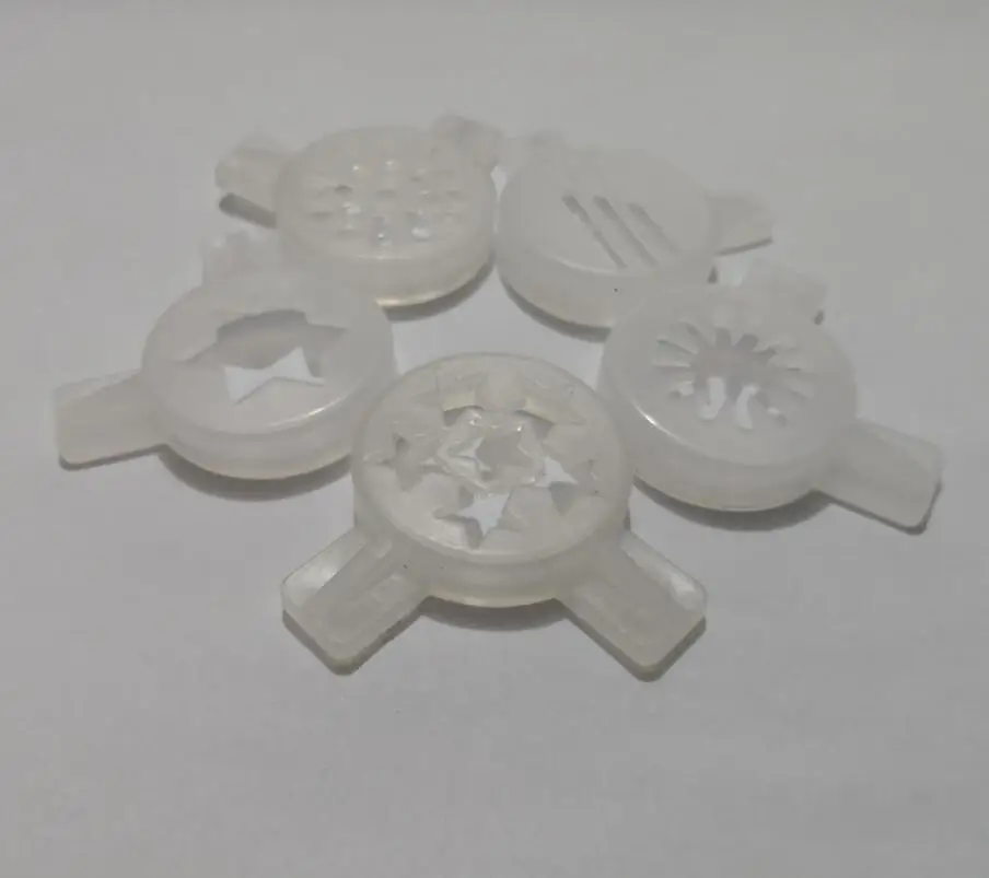 

5 in 1 different shapes Ice Cream Maker Parts 29mm nozzle kit stars noddle