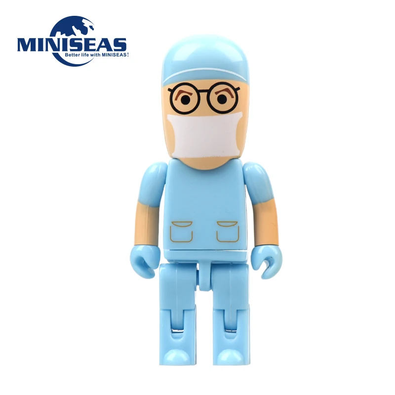 

2016 Miniseas Usb Flash Drive Real Capacity Doctor Nurse Shape 8G/16G/32G/64G Memory USB Stick Pen Drive Pendrive For PC