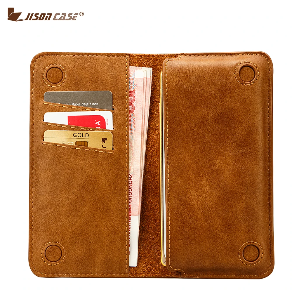 bilder für Jisoncase Echtes Leder-kasten für iPhone 7 4,7 "brieftasche Tasche Fundas für iPhone 7 Plus 5,5" tasche mit Einbauschlitz 2017 Mode Fall bilder für Jisoncase Echtes Leder-kasten für iPhone 7 4,7 "brieftasche Tasche Fundas für iPhone 7 Plus 5,5" tasche mit Einbauschlitz 2017 Mode Fall