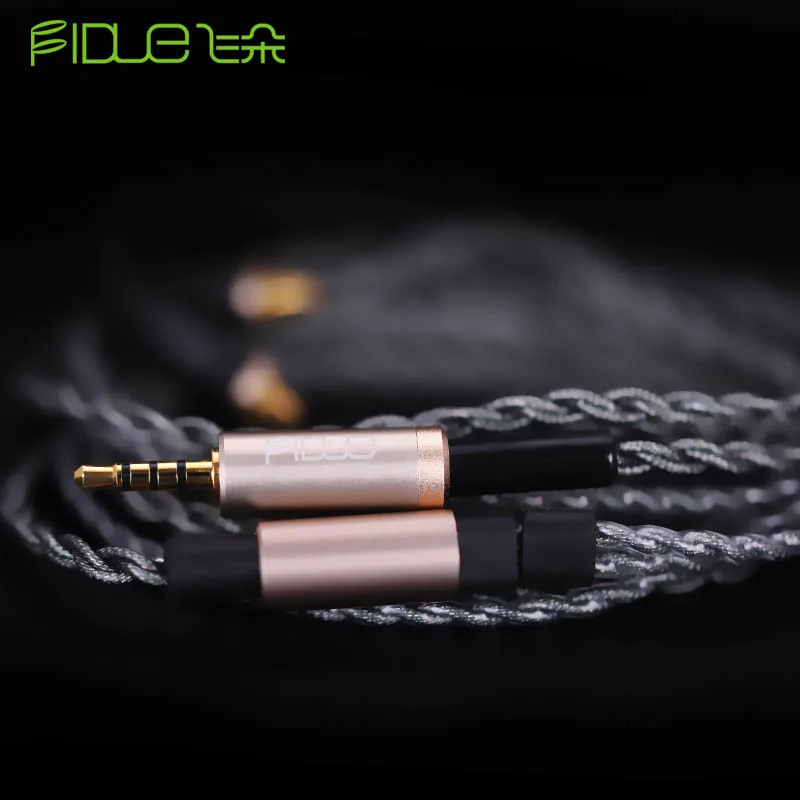 

FIDUE A83 2.5/3.5mm MMCX Silver-Plated Balanced Earphone Line Audiophile Interchangeble Cable Cord Earphone Accessories