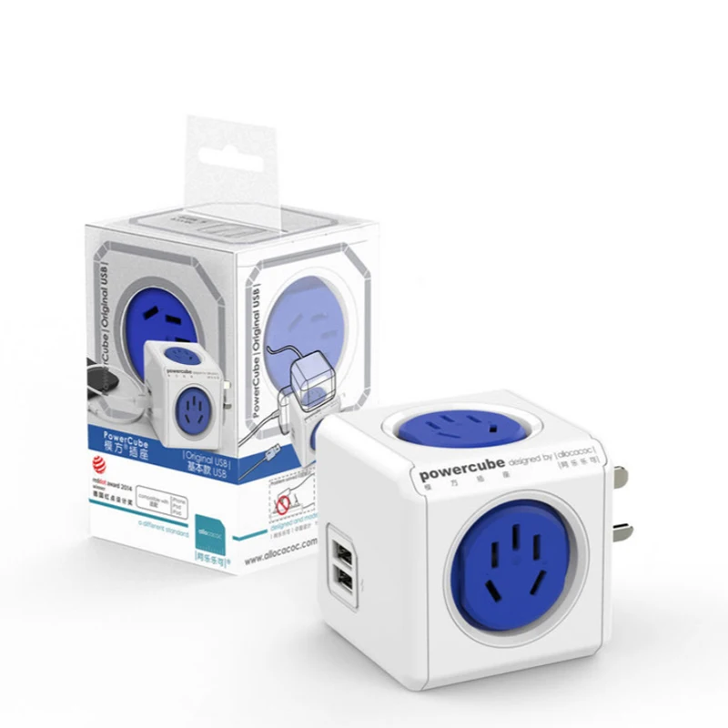Allocacoc Smart Plug Power cube электрическая USB розетка для Австралии Новая Зеландия
