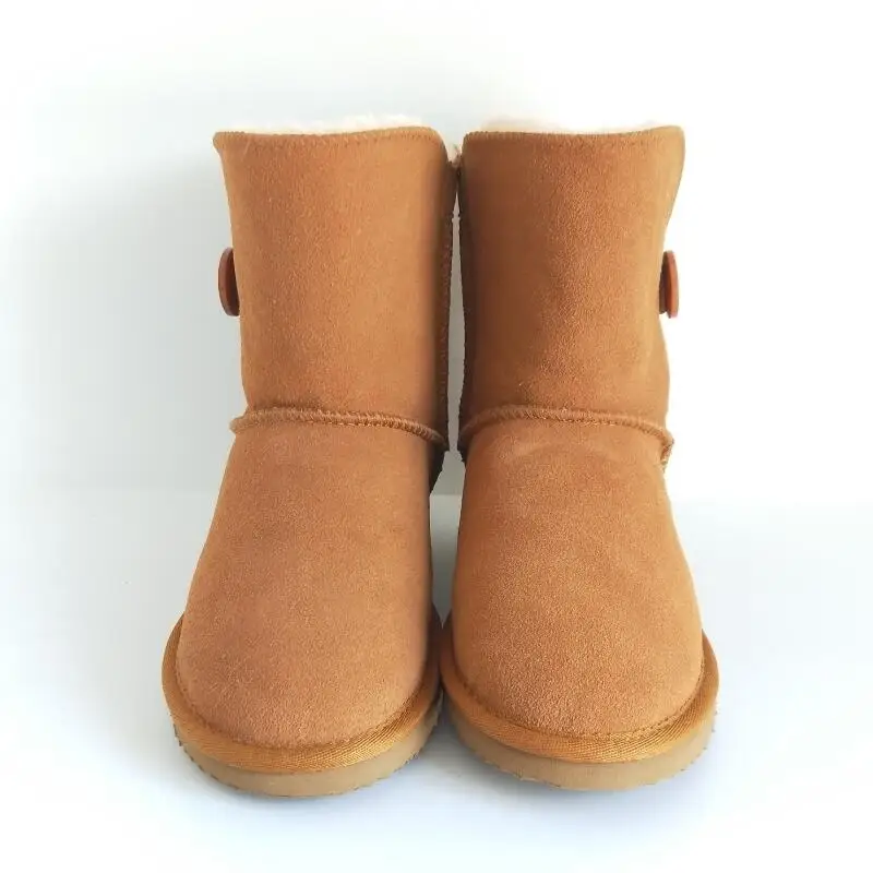 baratas AIKE Ásia marca das mulheres Botas de Neve Mulheres Austrália Botas de Inverno Mulheres Genuína Pele De Camurça Forrada De Lã Inverno Quente Sapatos Altos qualidade