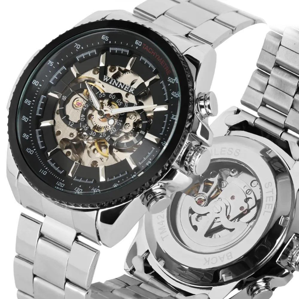 

Men Watch Mechanical Watch Automatic Self Wind Tevise Steampunk Watch Top Brand Luxury Wristwatch Men Clock Male relojes hombre