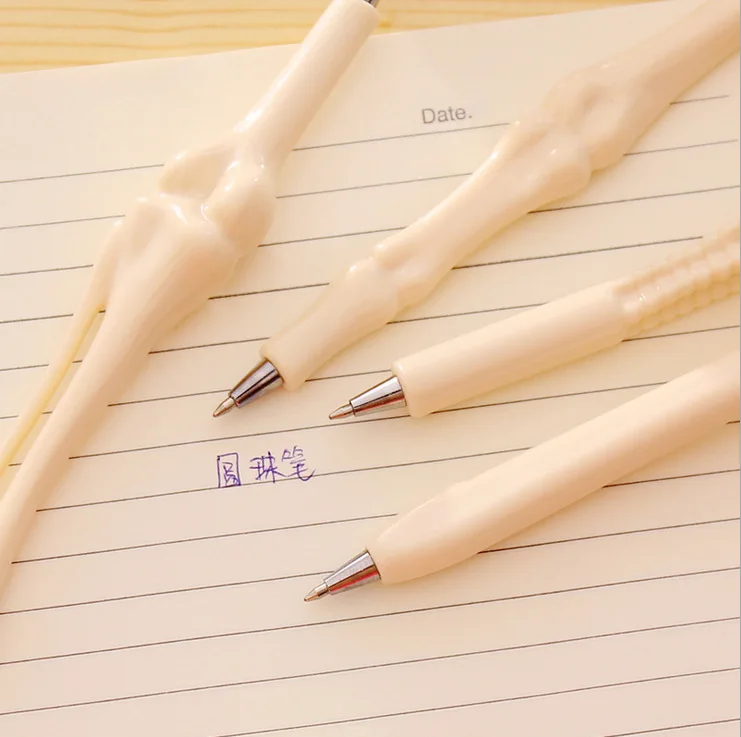 1 шт кавайная офисная шариковая ручка креативная Милая с рисунком кости школьные канцелярские принадлежности черные чернила 0,5 мм ручка заправка