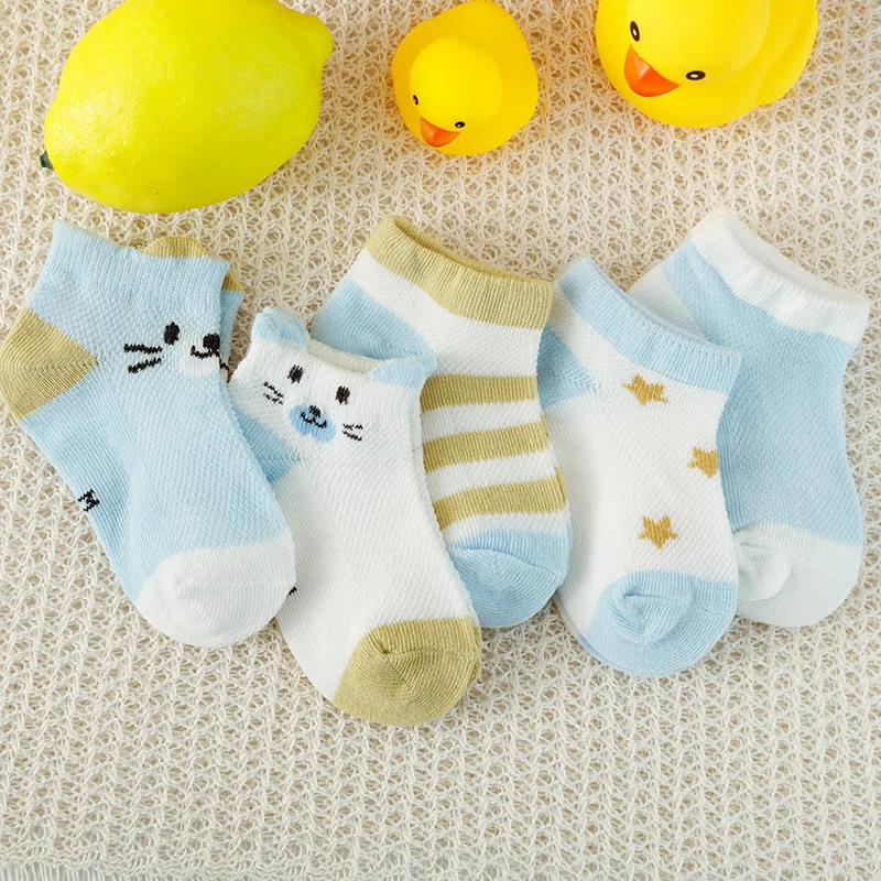 

Blue 5Pairs Cotton Cartoon Baby Socks Newborn Baby Boys Girls Sock Cute Toddler Kid Socks 1-5Y Newborn clothing accessories