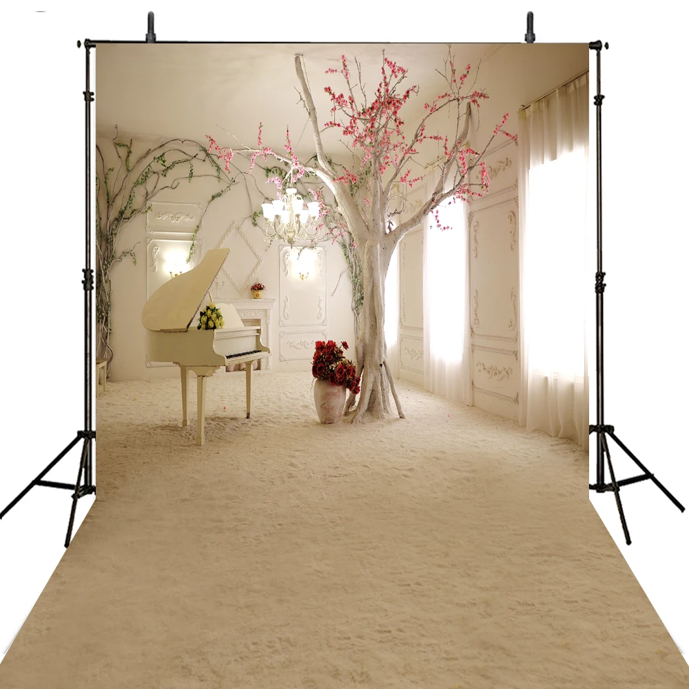 Hospitable Indoor Blue Bookshelf Table Photography Backdrops Photocall For Wedding Children Baby Vinyl Cloth Background For Photos Background