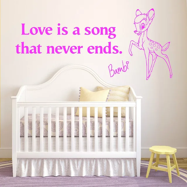 xl bambi wall stickers for kids room nursery wall decals mural amour