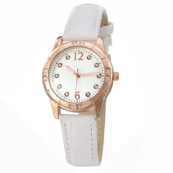 

Fashion Women Students Watches Diamond Classic Leather Ladies Girls Quartz Wristwatches