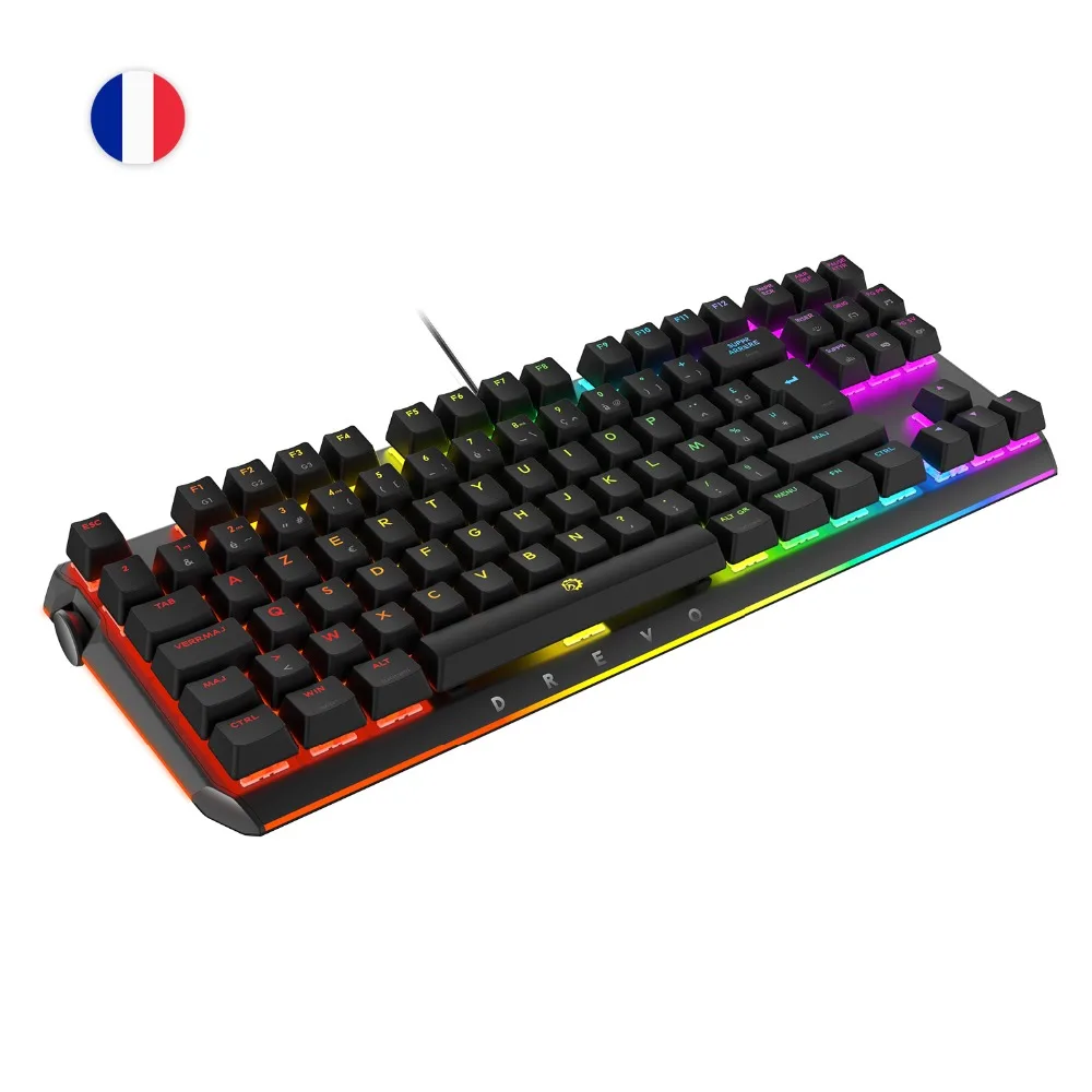 

DREVO BladeMaster TE French layout Mechanical Gaming Keyboard With Programmable Genius-Knob