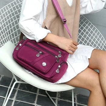 

Multi-pocket Design Shoulder Bag Luxury Handbags Designer Nylon Messenger Bags Beach Tote Female Purse Crossbody Bags