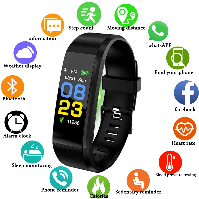 

GEJIAN New Smart Watch Men Women Heart Rate Monitor Blood Pressure Fitness Tracker Smartwatch Sport Watch for ios android + BOX