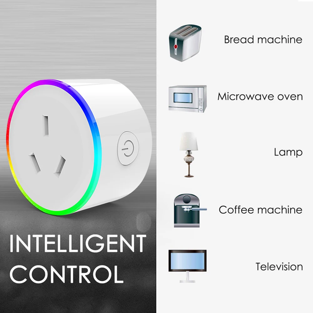Умная розетка Wi-Fi умная розетка монитор питания EU US AU UK розетка работает с Google Home Mini Alexa IFTTT умные домашние розетки