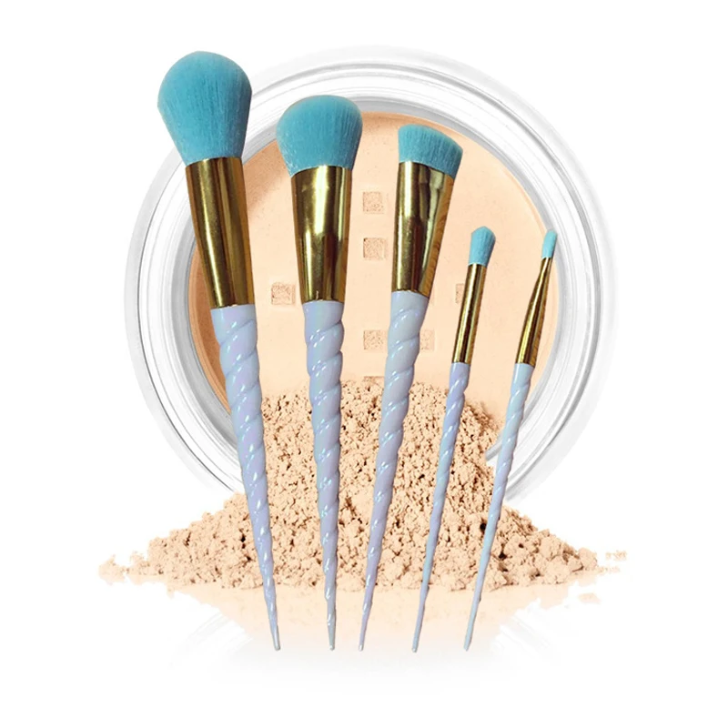 

5PCS Nylon Hair Makeup Brushes Gradient Cosmetics Foundation Professional Kit paintbrushes Threaded Eye Face Brush Set Maquiagem
