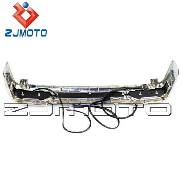  ZJMOTO Chrome ABS Plastic LED Tail Brake Running Light For Harley Classic Ultra King Tour Pack - 32634474101
