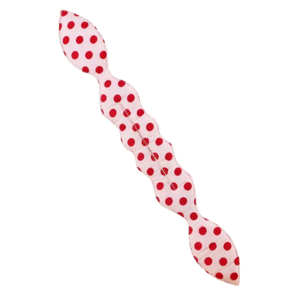 Ruihfas волшебная губка для кроличьих ушей, держатель для пончиков, скручивающаяся укладка локоны для волос, инструмент для причесок для женщин и девочек - Цвет: Red dots in white
