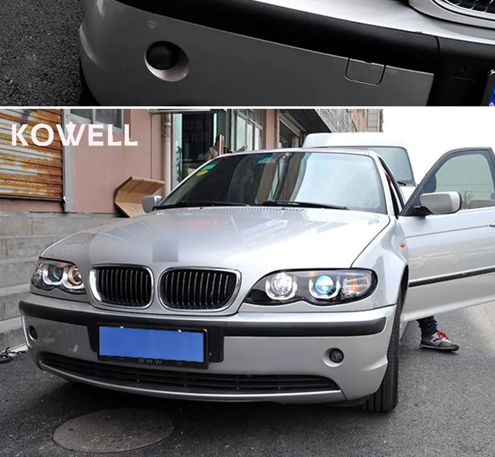 KOWELL автомобильный Стайлинг для E46 318 320 325 330 фары 2001-2004 E46 светодиодный фары DRL Биксеноновые линзы Высокий Низкий луч парковка HID