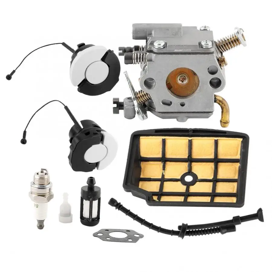 

11291200653 1 Set Carburetor Carb Kit Fits for MS200/MS200T Aluminum with Engine oil cap