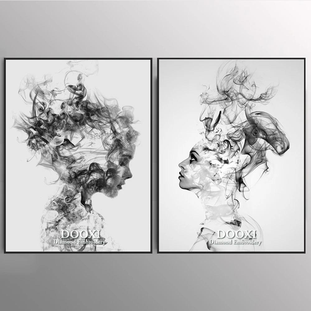 

DOOXI Diamond Painting Cross Stitch Full Square Picture of Rhinestone Cloud Girl DIY Diamond Mosaic Diamond Embroidery Sale