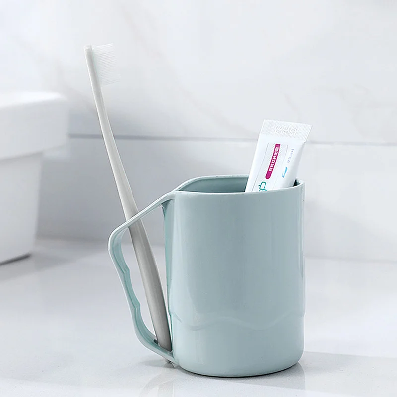 

1 Pcs Simple Couple PP Tooth Mug Toothbrush Holder Washing Tooth Cup Solid Wash Cup Tumblers for Bathroom